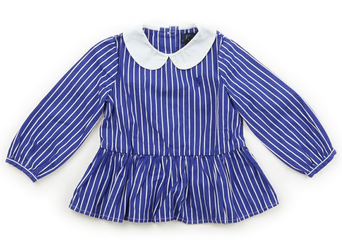 ポロラルフローレン POLO RALPH LAUREN シャツ・ブラウス 80 女の子 ブルー、白、ストライプ 子供服 ベビー服 キッズ アウトレット ユーズド 【中古】キッズ・ベビー・マタニティ