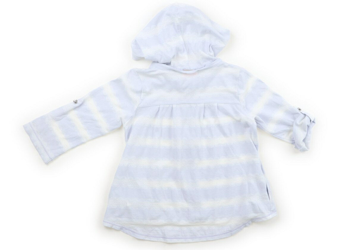 メゾピアノ mezzo piano パーカー 130 女の子 ライトブルー・アイボリー 子供服 ベビー服 キッズ アウトレット ユーズド 【中古】キッズ・ベビー・マタニティ