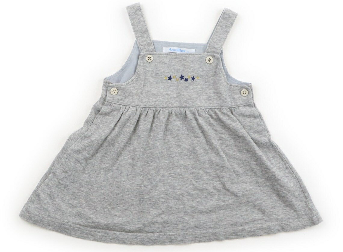ファミリア familiar ジャンパースカート 80 女の子 グレー 子供服 ベビー服 キッズ アウトレット ユーズド 【中古】キッズ・ベビー・マタニティ