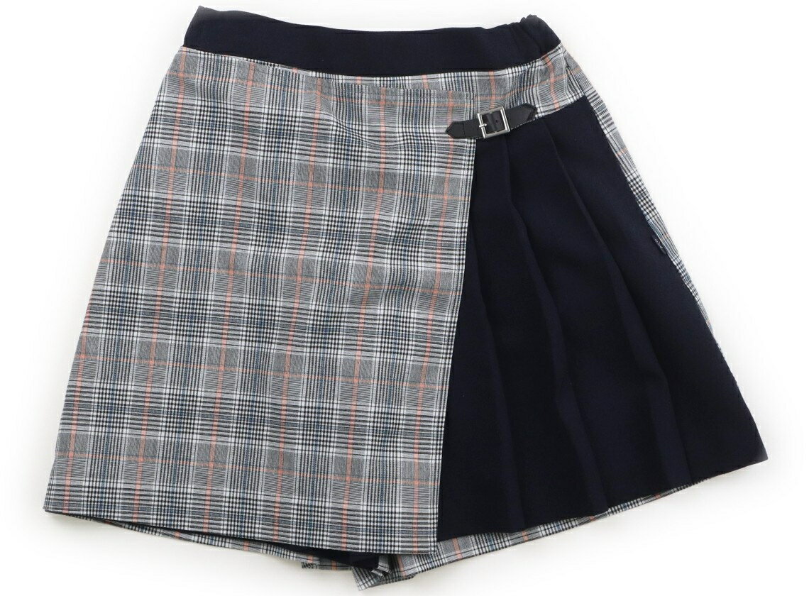 組曲 Kumikyoku キュロット 160 女の子 ネイビー・マルチチェック 子供服 ベビー服 キッズ アウトレット ユーズド 【中古】キッズ・ベビー・マタニティ