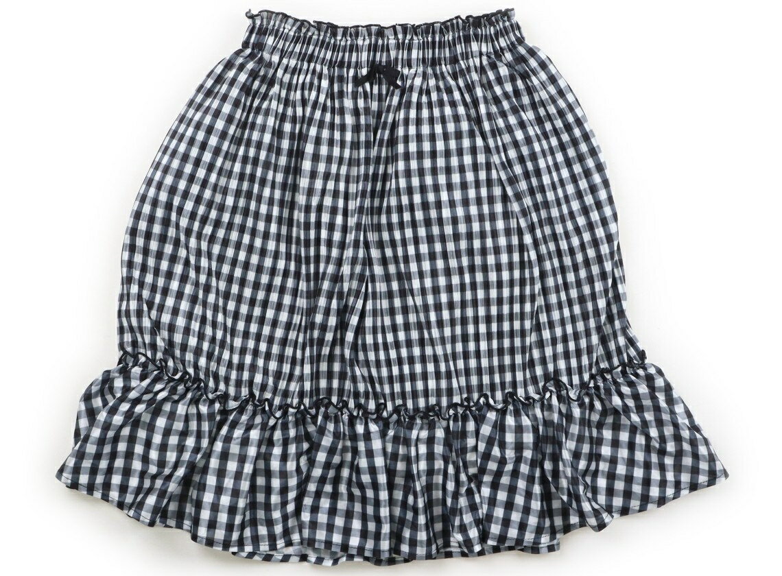 組曲 Kumikyoku スカート 130 女の子 白・黒・ネイビー・グレー・チェック柄 子供服 ベビー服 キッズ アウトレット ユーズド 【中古】キッズ・ベビー・マタニティ