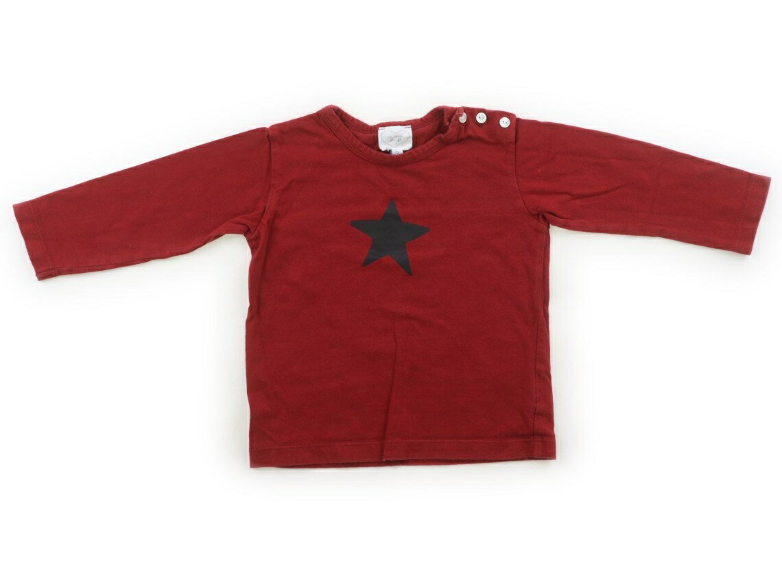 アニエスベー agnes.b Tシャツ・カットソー 90 女の子 ボルドー・星柄 子供服 ベビー服 キッズ アウトレット ユーズド 【中古】キッズ・ベビー・マタニティ