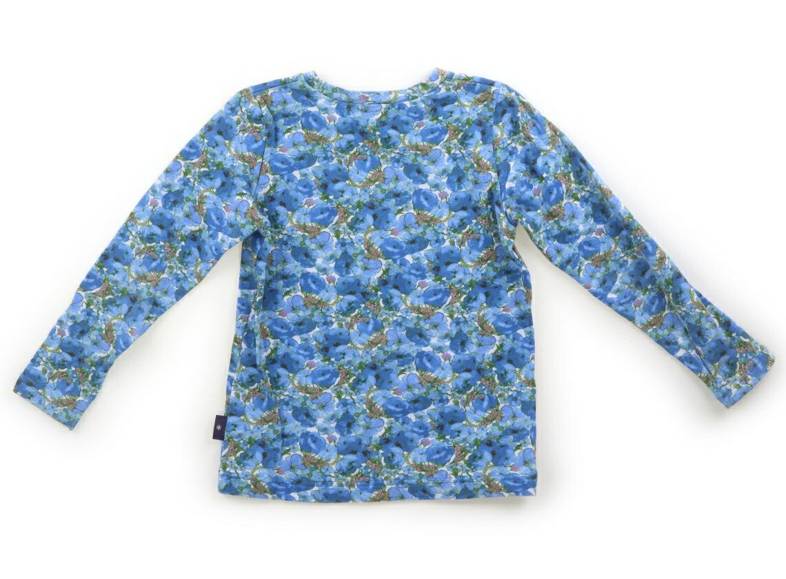ハッカ HAKKA Tシャツ・カットソー 120 女の子 スモーキーブルー・花柄 子供服 ベビー服 キッズ アウトレット ユーズド 【中古】キッズ・ベビー・マタニティ