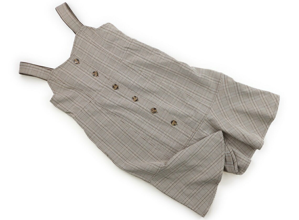 メゾピアノ mezzo piano ジャンパースカート 160 女の子 ブラウンチェック 子供服 ベビー服 キッズ アウトレット ユーズド 【中古】キッズ・ベビー・マタニティ