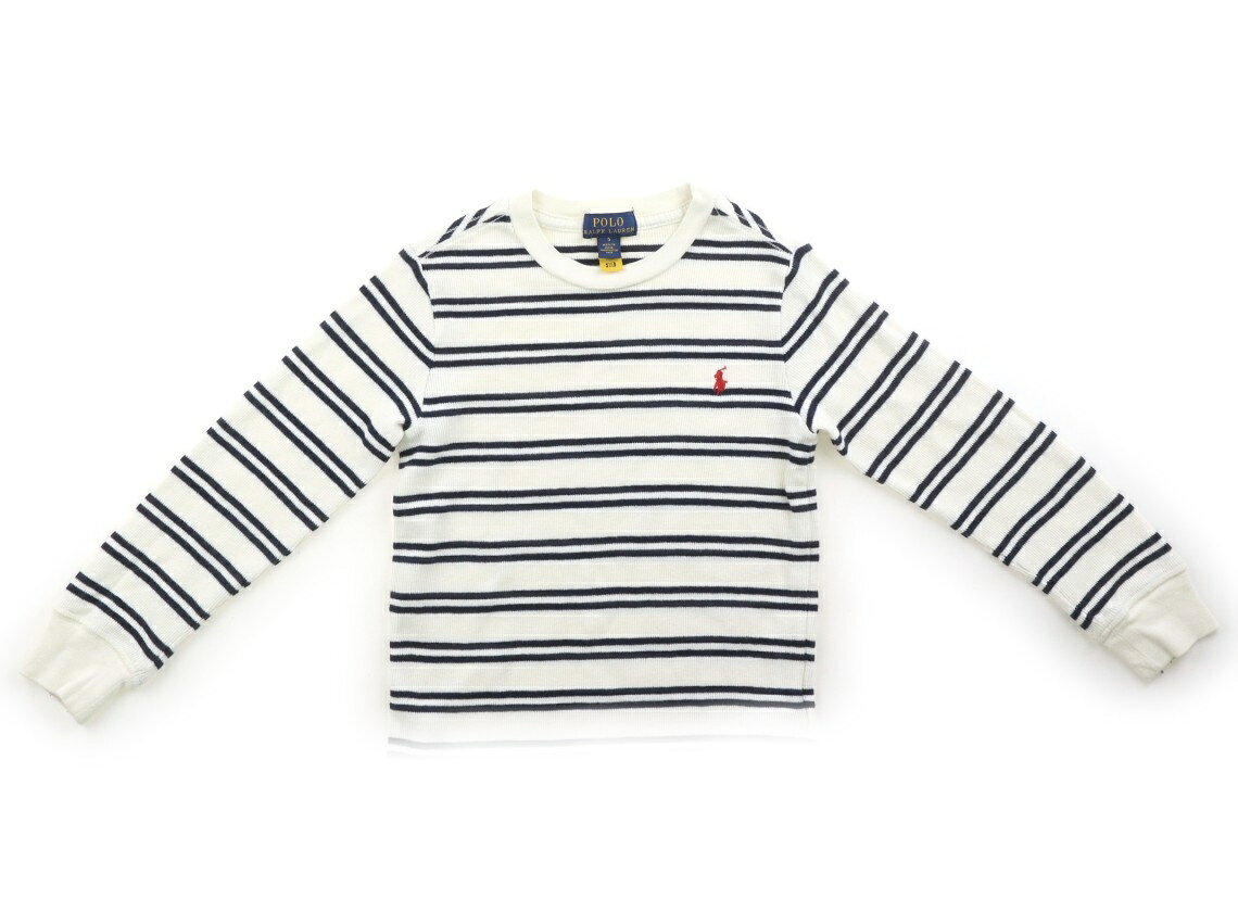 ポロラルフローレン POLO RALPH LAUREN Tシャツ・カットソー 120 男の子 白黒ボーダー 子供服 ベビー服 キッズ アウトレット ユーズド 【中古】キッズ・ベビー・マタニティ