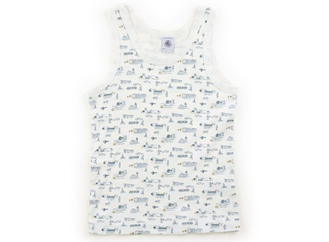 Petit Bateau Tank Top/Camisole, Size 110, Boys, Off-White/Aquamarine/Other All-Over Print, Children's Clothing, Baby Clothing, Kids, Outlet, Used [Pre-owned] Kids, Baby, Maternity