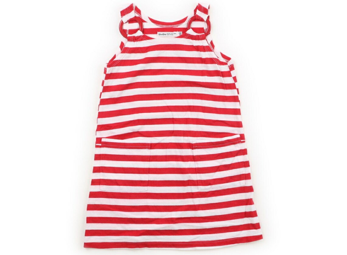 べべ BeBe ワンピース 100 女の子 レッド・ホワイトボーダー 子供服 ベビー服 キッズ アウトレット ユーズド 【中古】キッズ・ベビー・マタニティ