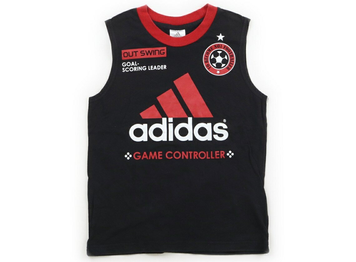 アディダス Adidas タンクトップ・キャミソール 130 女の子 ブラック・レッド 子供服 ベビー服 キッズ アウトレット ユーズド 【中古】キッズ・ベビー・マタニティ