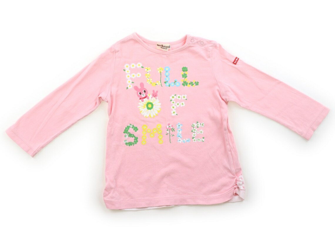 ホットビスケッツ Hot Biscuits Tシャツ・カットソー 90 女の子 ピンク 子供服 ベビー服 キッズ アウトレット ユーズド 【中古】キッズ・ベビー・マタニティ