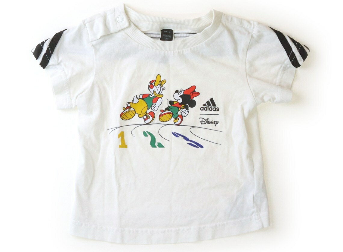 アディダス Adidas Tシャツ・カットソー 70 女の子 白　ミッキー　デイジー 子供服 ベビー服 キッズ アウトレット ユーズド 【中古】キッズ・ベビー・マタニティ