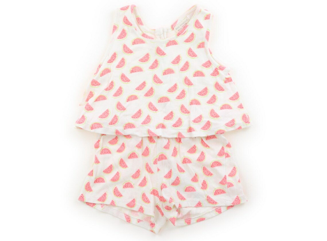 ザラ ZARA コンビネゾン 80 女の子 スイカ　白 子供服 ベビー服 キッズ アウトレット ユーズド 【中古】キッズ・ベビー・マタニティ