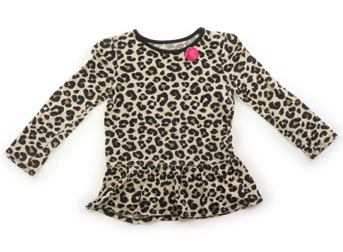 ジャンピングビーンズ Jumping Beans Tシャツ・カットソー 120 女の子 ベージュ・ヒョウ柄 子供服 ベビー服 キッズ アウトレット ユーズド キッズ・ベビー・マタニティ