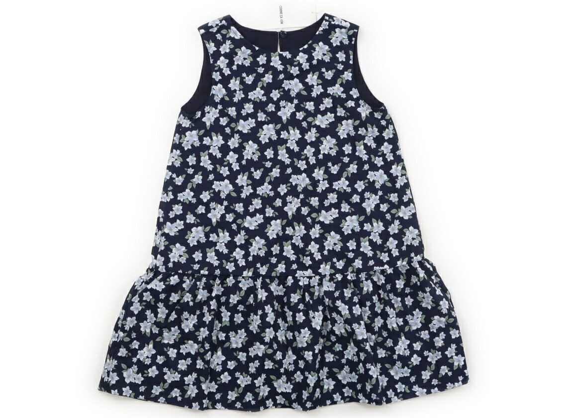 コムサイズム COMME CA ISM ワンピース 120 女の子 ネイビー・花柄 子供服 ベビー服 キッズ アウトレット ユーズド 【中古】キッズ・ベビー・マタニティ