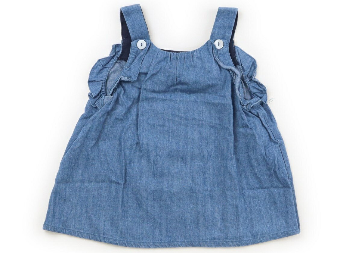 Rakuten - プティマイン petit main ジャンパースカート 80 女の子 ブルー 子供服 ベビー服 キッズ アウトレット ユーズド 【中古】キッズ・ベビー・マタニティ