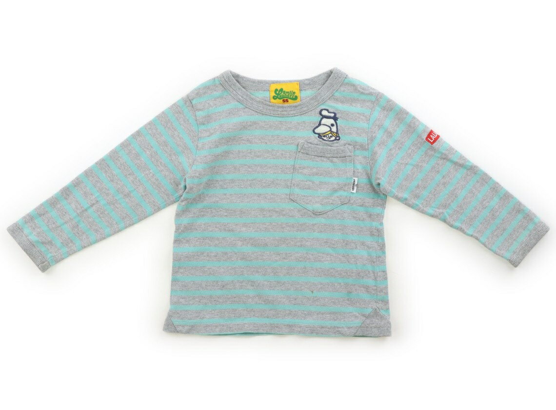 　ブランド 　Laundry(ランドリー) 　カテゴリー 　Tシャツ・カットソー 　サイズ 　100サイズ 　色 　グレー、エメラルドグリーン 　状態 　★★（返品不可） 　記名 　なし 　ジャンル 　Boy 品質タグにシールはがし跡のノリ残りあり。実際のサイズ表記はSS/100です。胸とお腹に茶色い汚れと、アップリケに毛羽立ちあり。 ＊【状態】【サイズ】に関しての詳しい説明はこちら