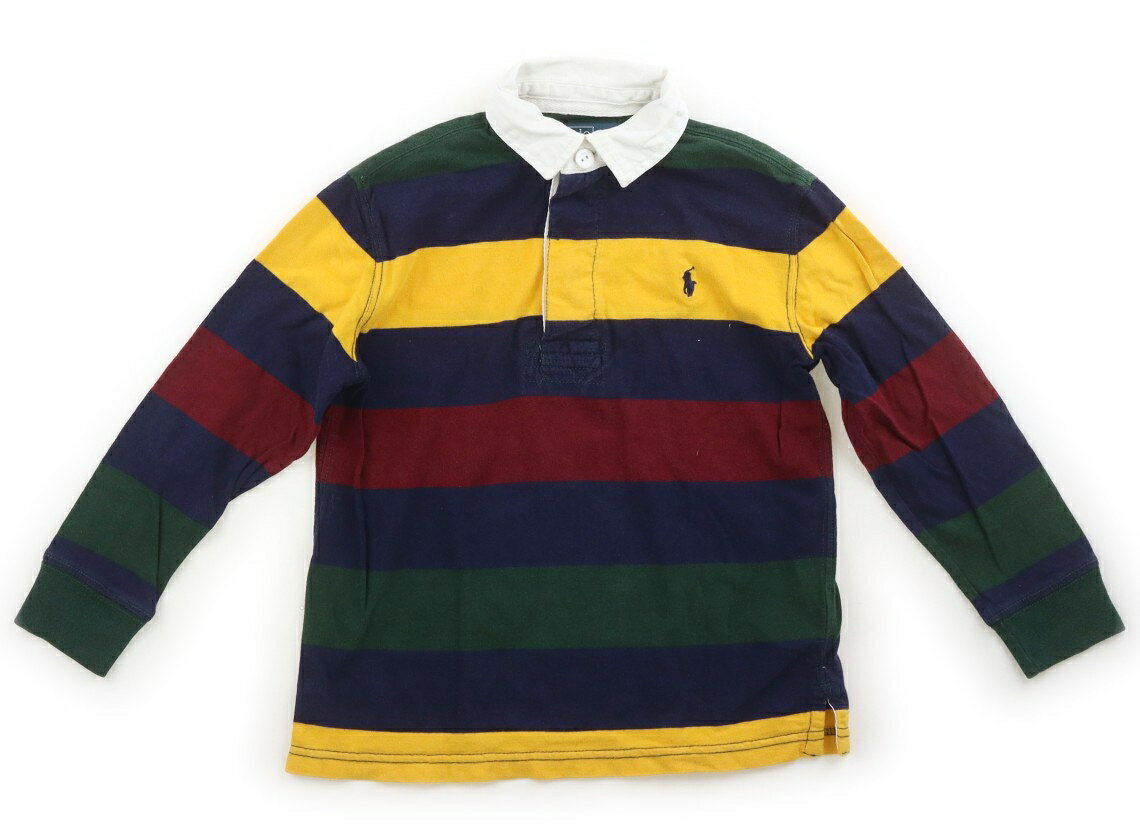 ポロラルフローレン POLO RALPH LAUREN Tシャツ・カットソー 110 男の子 ネイビー・カラフルボーダー 子供服 ベビー服 キッズ アウトレット ユーズド 【中古】キッズ・ベビー・マタニティ