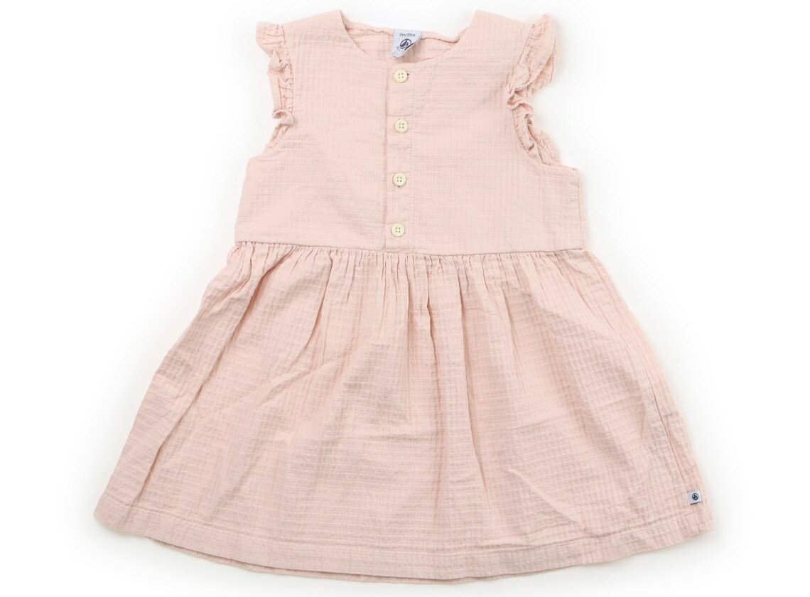 プチバトー PETIT BATEAU ワンピース 95 女の子 ライトコーラルピンク 子供服 ベビー服 キッズ アウトレット ユーズド 【中古】キッズ・ベビー・マタニティ