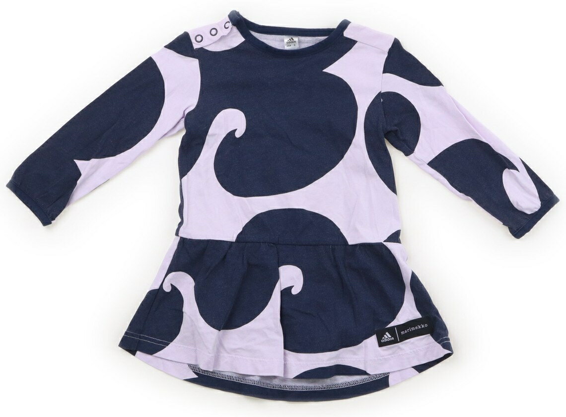 アディダス Adidas チュニック 80 女の子 ネイビー、パステルパープル 子供服 ベビー服 キッズ アウトレット ユーズド 【中古】キッズ・ベビー・マタニティ