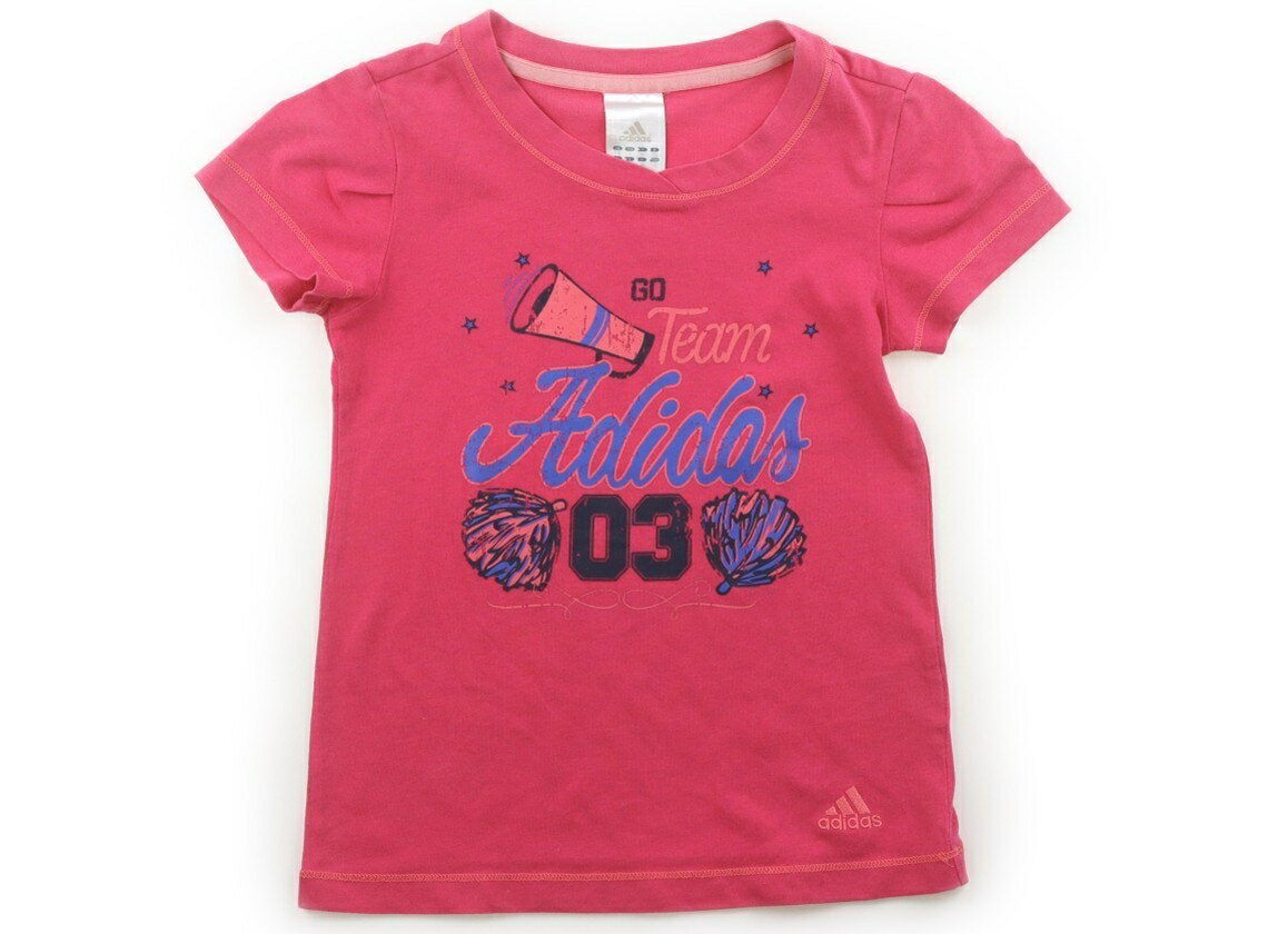 アディダス Adidas Tシャツ・カットソー 130 女の子 フューシャピンク 子供服 ベビー服 キッズ アウトレット ユーズド 【中古】キッズ・ベビー・マタニティ