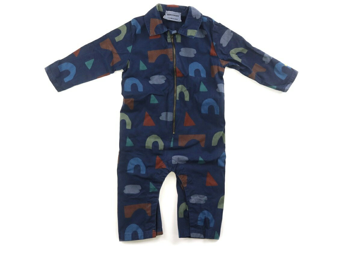 ボボ・ショーズ BOBO CHOSES カバーオール 80 男の子 ネイビー・総柄 子供服 ベビー服 キッズ アウトレット ユーズド キッズ・ベビー・マタニティ