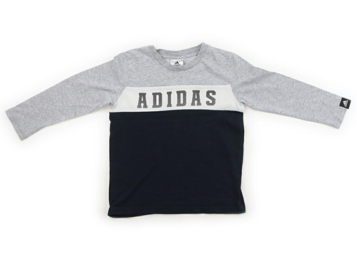アディダス Adidas Tシャツ・カットソー 120 男の子 グレー、白、黒 子供服 ベビー服 キッズ アウトレット ユーズド 【中古】キッズ・ベビー・マタニティ