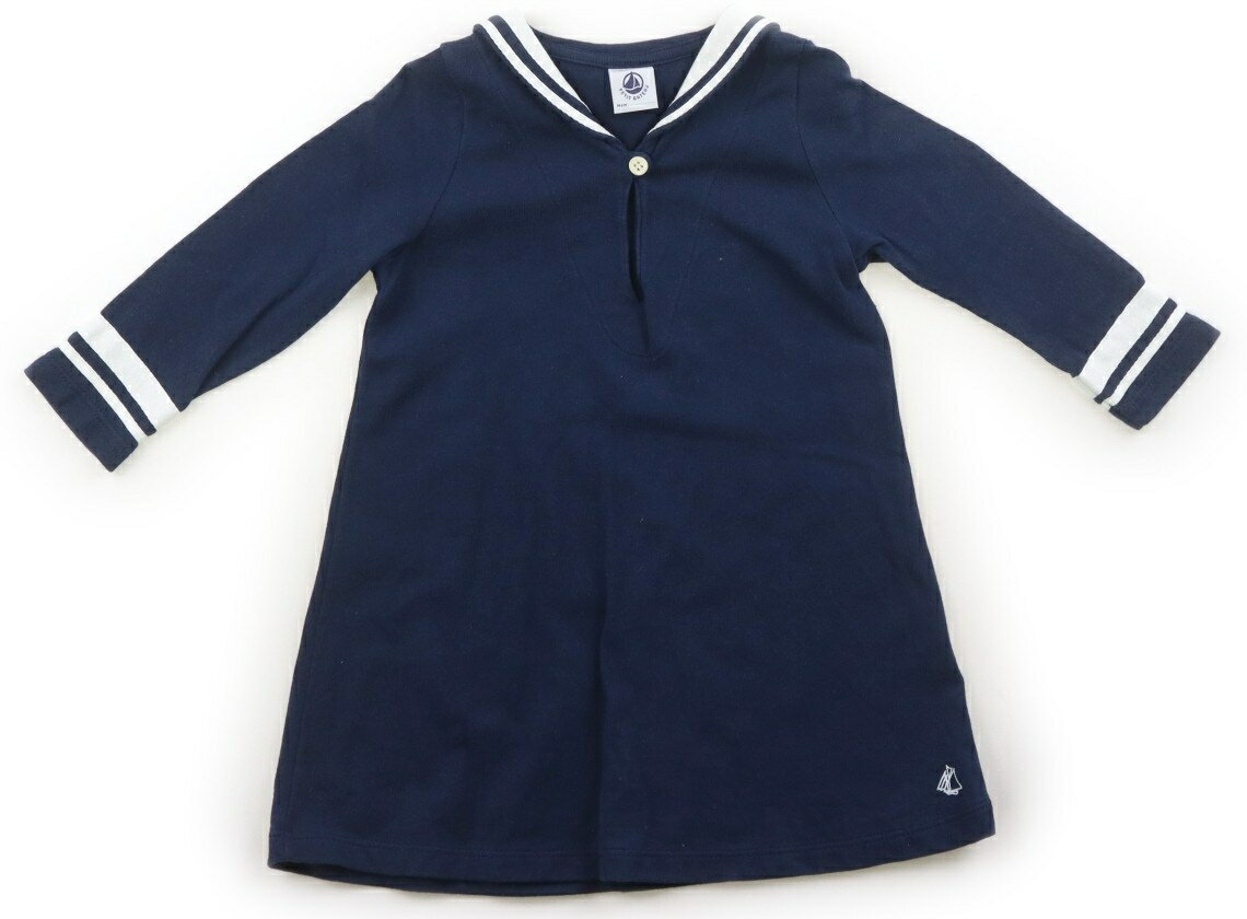 プチバトー PETIT BATEAU ワンピース 80 女の子 ネイビー・オフ・ライン 子供服 ベビー服 キッズ アウトレット ユーズド 【中古】キッズ・ベビー・マタニティ