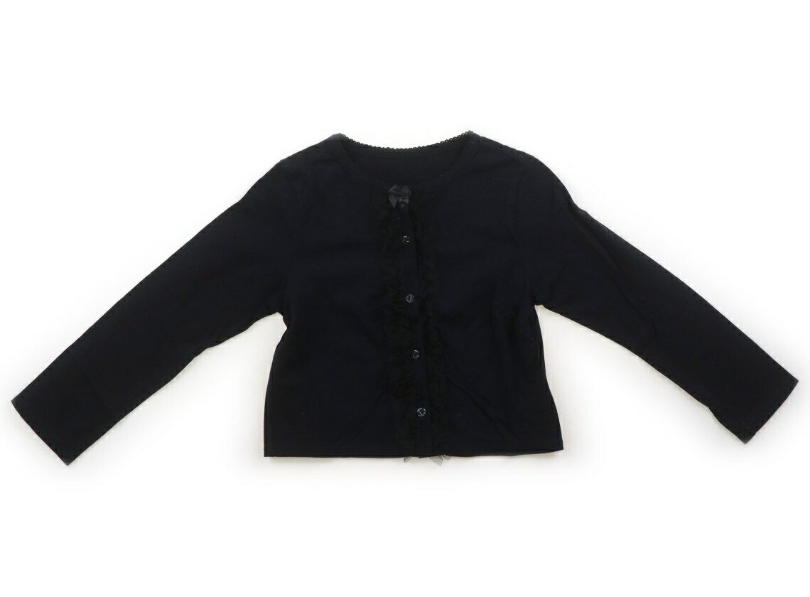 コムサフィユ COMME CA FILLE カーディガン 110 女の子 黒、レースのフリル 子供服 ベビー服 キッズ アウトレット ユーズド 【中古】キッズ・ベビー・マタニティ
