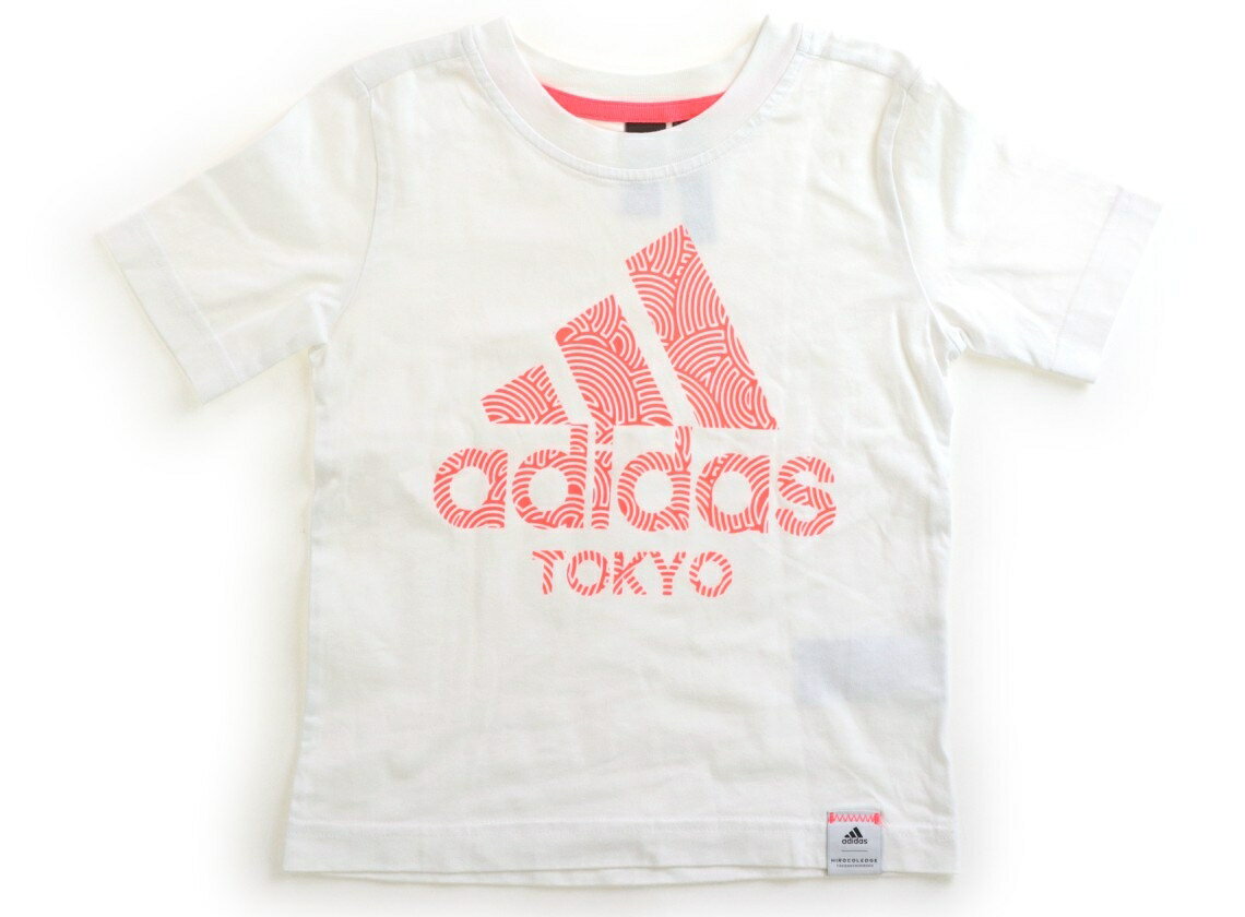 アディダス Adidas Tシャツ・カットソー 110 男の子 白、ピンク 子供服 ベビー服 キッズ アウトレット ユーズド 【中古】キッズ・ベビー・マタニティ
