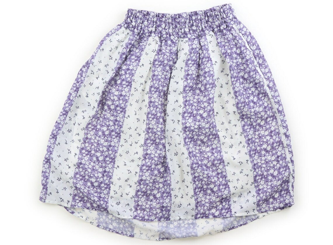 べべ BeBe スカート 130 女の子 オフ地・パープル花柄 子供服 ベビー服 キッズ アウトレット ユーズド 【中古】キッズ・ベビー・マタニティ