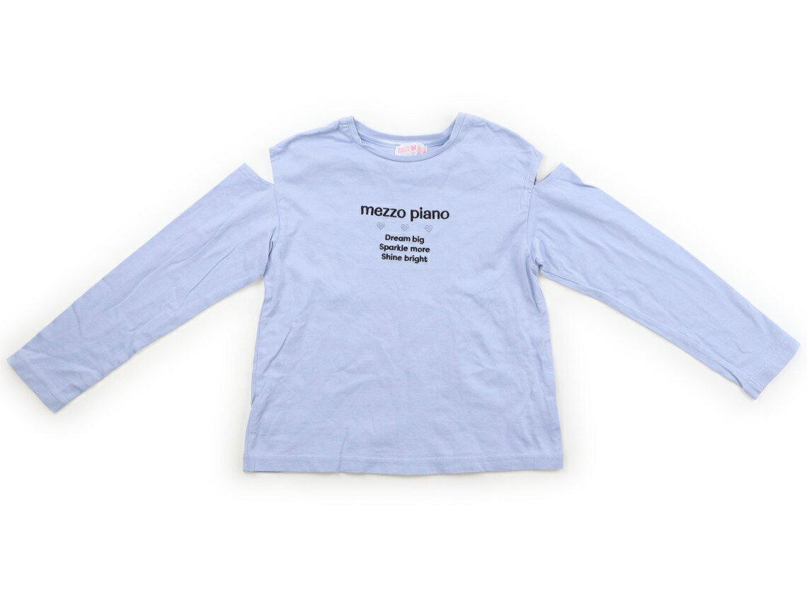 メゾピアノ mezzo piano Tシャツ・カットソー 130 女の子 ペールブルー 子供服 ベビー服 キッズ アウトレット ユーズド 【中古】キッズ・ベビー・マタニティ