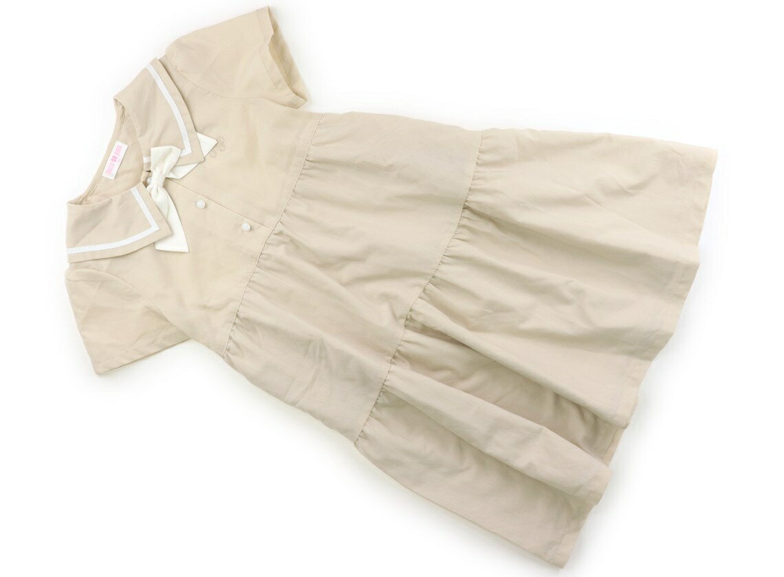 メゾピアノ mezzo piano ワンピース 140 女の子 ベージュ 子供服 ベビー服 キッズ アウトレット ユーズド 【中古】キッズ・ベビー・マタニティ