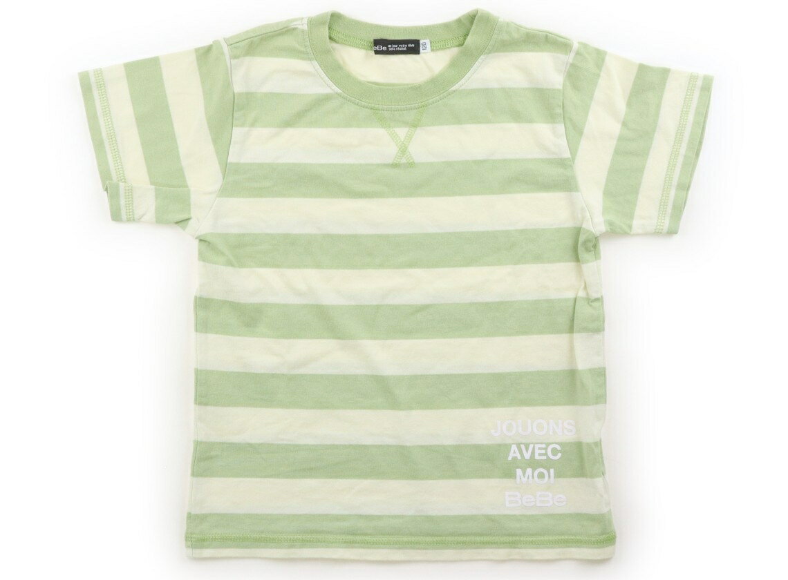 Rakuten - べべ BeBe Tシャツ・カットソー 120 男の子 ライトグリーン、ボーダー 子供服 ベビー服 キッズ アウトレット ユーズド 【中古】キッズ・ベビー・マタニティ