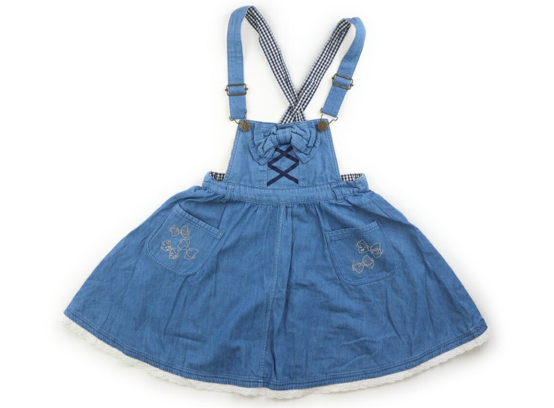 メゾピアノ mezzo piano ジャンパースカート 130 女の子 ブルー系 子供服 ベビー服 キッズ アウトレット ユーズド 【中古】キッズ・ベビー・マタニティ