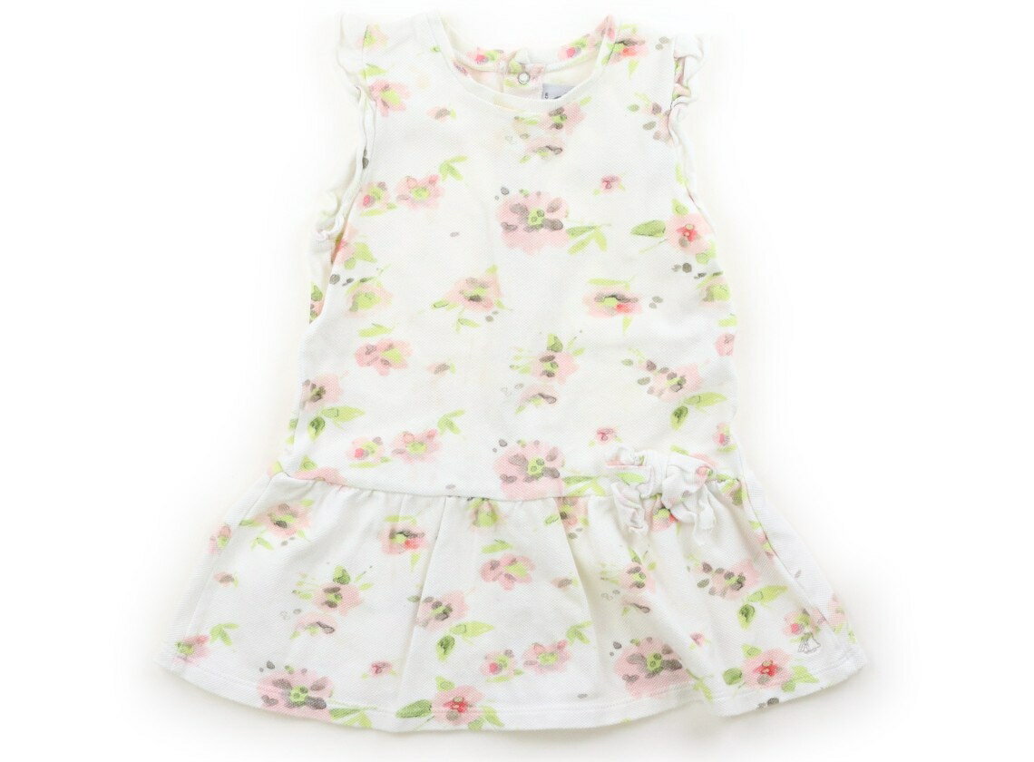 プチバトー PETIT BATEAU チュニック 80 女の子 白・花柄 子供服 ベビー服 キッズ アウトレット ユーズド 【中古】キッズ・ベビー・マタニティ