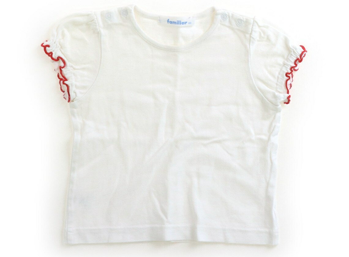 ファミリア familiar Tシャツ・カットソー 80 女の子 白 子供服 ベビー服 キッズ アウトレット ユーズド 【中古】キッズ・ベビー・マタニティ