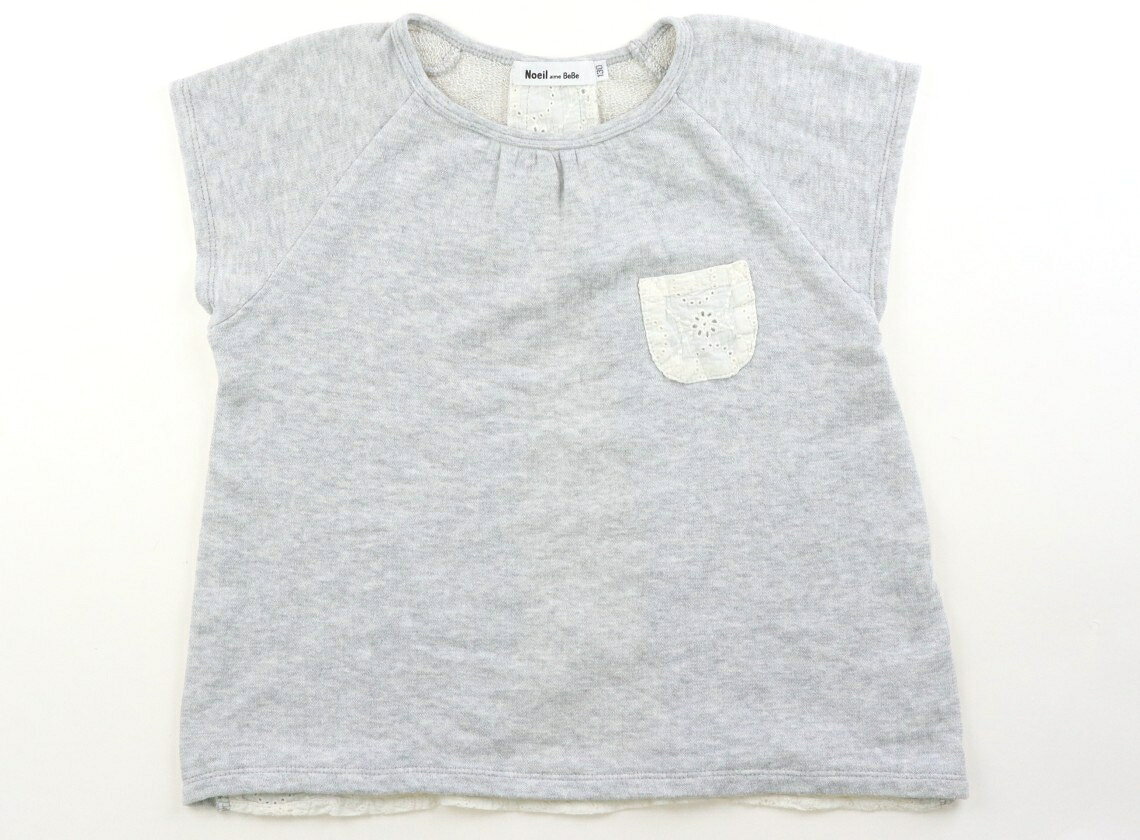 ノイユ Noeil Tシャツ・カットソー 130 女の子 ライトグレー・生成りレース 子供服 ベビー服 キッズ アウトレット ユーズド キッズ・ベビー・マタニティ