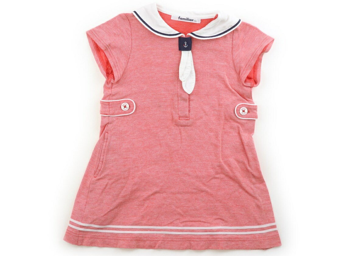 ファミリア familiar ワンピース 100 女の子 レッド鹿の子・オフ 子供服 ベビー服 キッズ アウトレット ユーズド 【中古】キッズ・ベビー・マタニティ