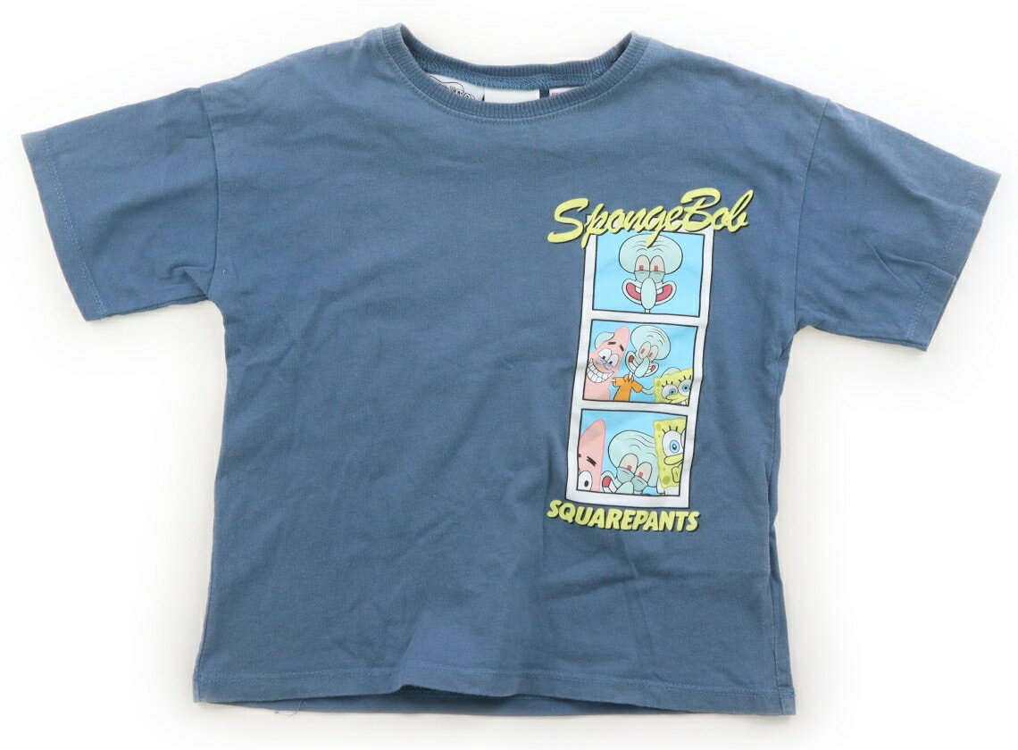 ザラ ZARA Tシャツ・カットソー 100 男の子 スモーキーブルー・スポンジボブ 子供服 ベビー ...
