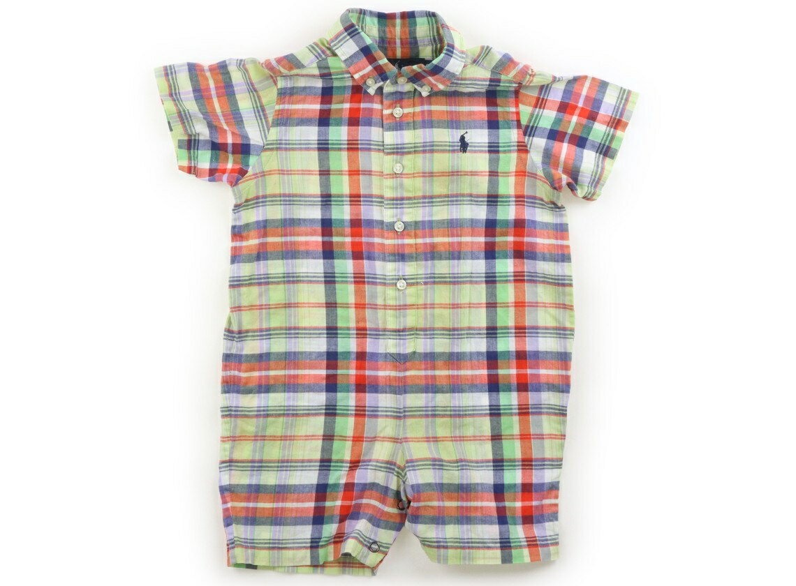ラルフローレン Ralph Lauren コンビネゾン 90 男の子 黄緑・赤・紺・白・チェック 子供服 ベビー服 キッズ アウトレット ユーズド 【中古】キッズ・ベビー・マタニティ