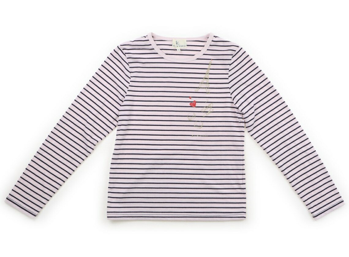 Rakuten - 組曲 Kumikyoku Tシャツ・カットソー 160 女の子 オペラピンク・ブラックボーダー 子供服 ベビー服 キッズ アウトレット ユーズド 【中古】キッズ・ベビー・マタニティ