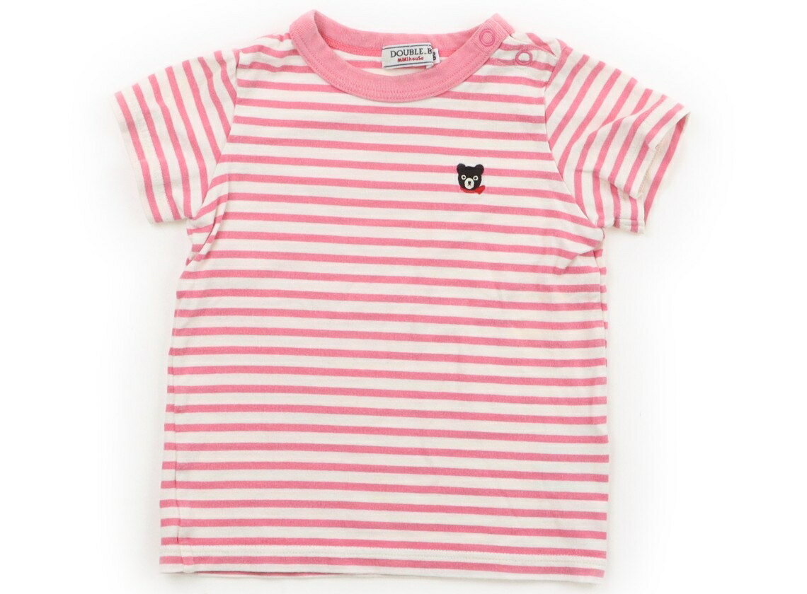 ダブルB Double B Tシャツ・カットソー 80 女の子 ピンク・ボーダー 子供服 ベビー服 キッズ アウトレット ユーズド 【中古】キッズ・ベビー・マタニティ