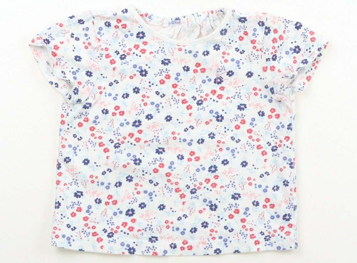 組曲 Kumikyoku Tシャツ・カットソー 80 女の子 ホワイト、花柄レース地 子供服 ベビー服 キッズ アウトレット ユーズド 【中古】キッズ・ベビー・マタニティ