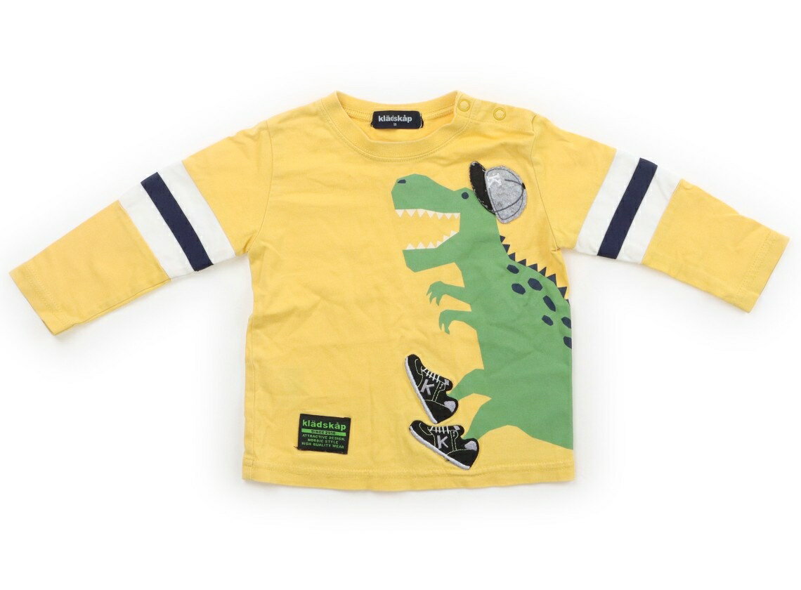 Rakuten - クレードスコープ kladskap Tシャツ・カットソー 80 男の子 黄色・恐竜プリント・ワッペン・生成り・紺 子供服 ベビー服 キッズ アウトレット ユーズド 【中古】キッズ・ベビー・マタニティ