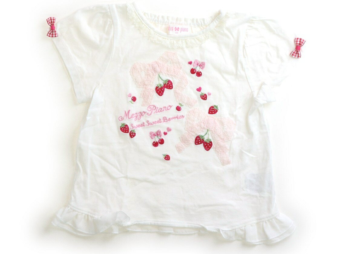 Rakuten - メゾピアノ mezzo piano Tシャツ・カットソー 120 女の子 オフ・いちご刺しゅう 子供服 ベビー服 キッズ アウトレット ユーズド 【中古】キッズ・ベビー・マタニティ