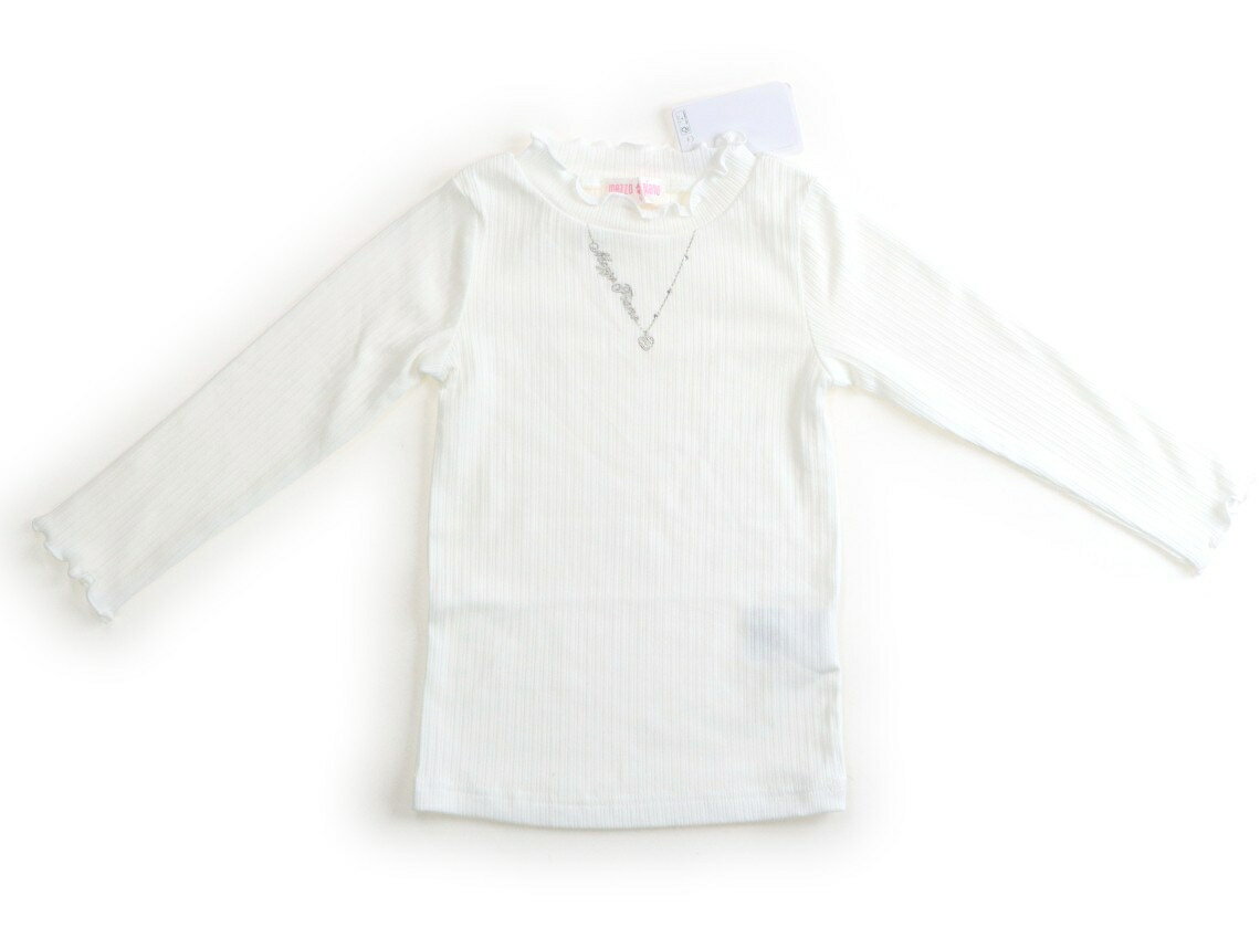 メゾピアノ mezzo piano Tシャツ・カットソー 100 女の子 アイボリー・刺しゅう 子供服 ベビー服 キッズ アウトレット ユーズド 【中古】キッズ・ベビー・マタニティ