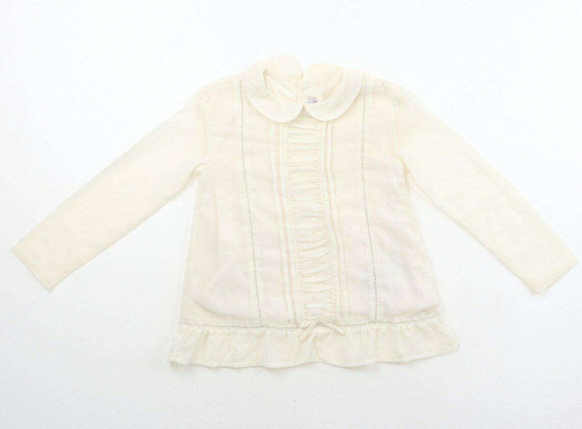 Rakuten - マヨラル Mayoral シャツ・ブラウス 100 女の子 アイボリー、リボン 子供服 ベビー服 キッズ アウトレット ユーズド 【中古】キッズ・ベビー・マタニティ