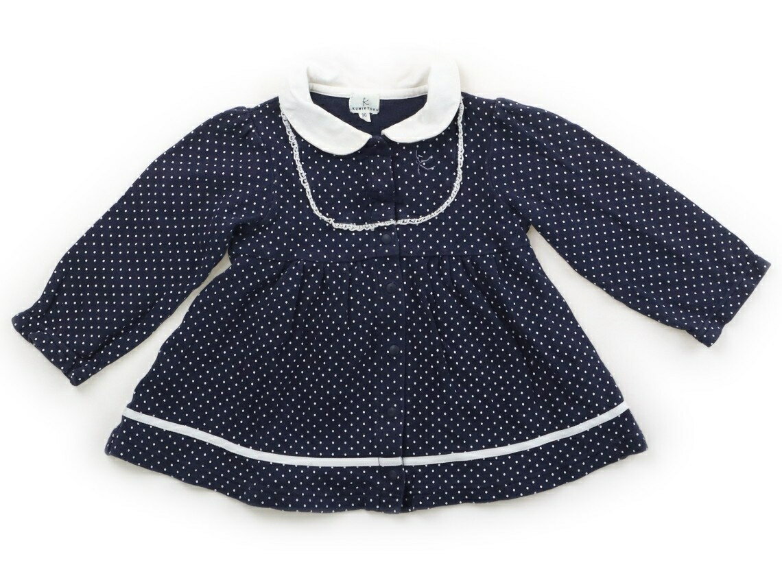 組曲 Kumikyoku チュニック 90 女の子 ネイビー・ドット 子供服 ベビー服 キッズ アウトレット ユーズド 【中古】キッズ・ベビー・マタニティ