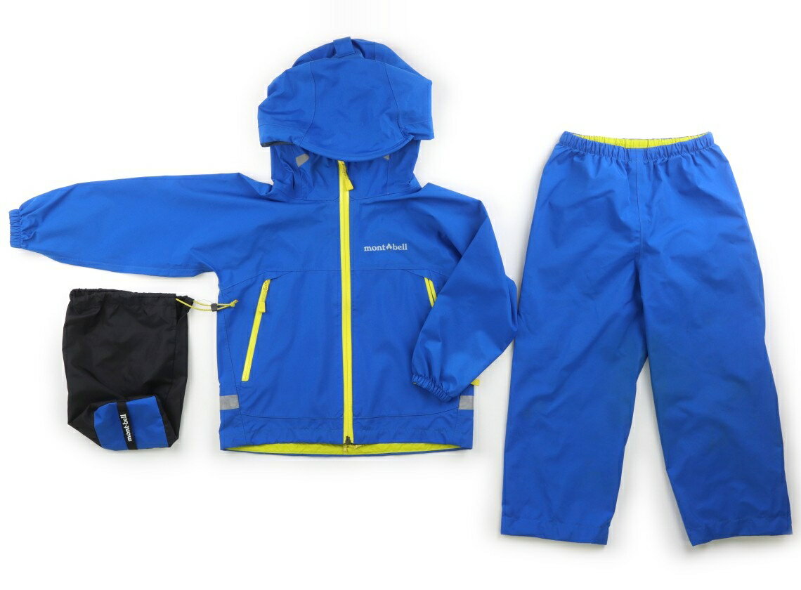 モンベル mont-bell レインコート・レインハット 100 男の子 ブルー、黄色 子供服 ベビー服 キッズ アウトレット ユーズド 【中古】キッズ・ベビー・マタニティ
