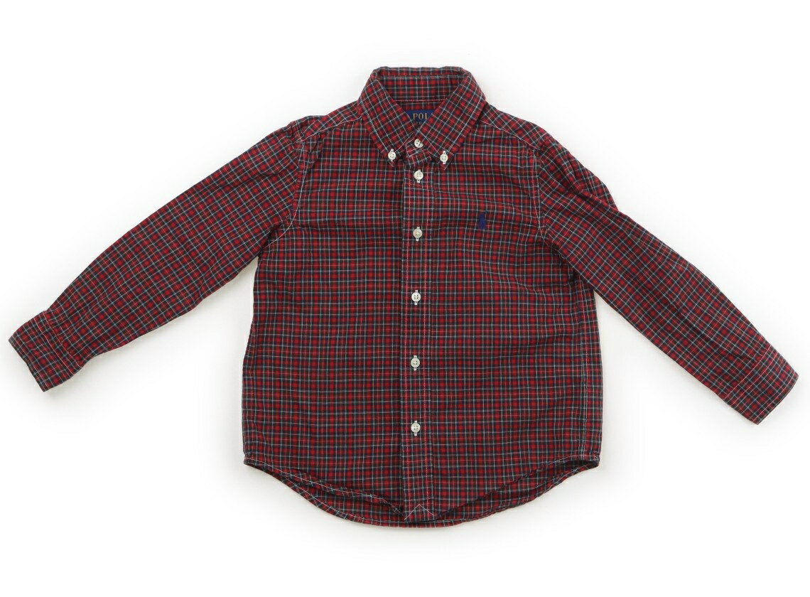 ポロラルフローレン POLO RALPH LAUREN シャツ・ブラウス 110 男の子 レッド・グリーンチェック 子供服 ベビー服 キッズ アウトレット ユーズド 【中古】キッズ・ベビー・マタニティ