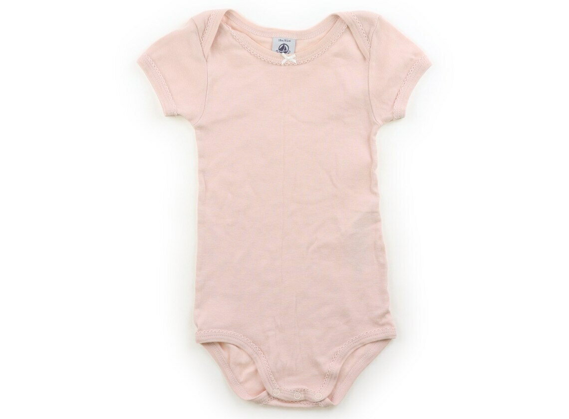 プチバトー PETIT BATEAU ロンパース 80 女の子 くすみピンク 子供服 ベビー服 キッズ アウトレット ユーズド 【中古】キッズ・ベビー・マタニティ